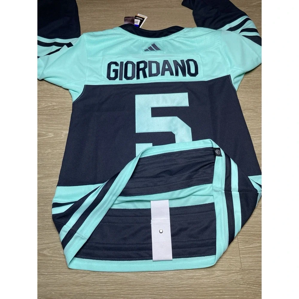 Men's 50 Authentic adidas Seattle Kraken Giordano PRIMEGREEN $240 Jersey H52325‎